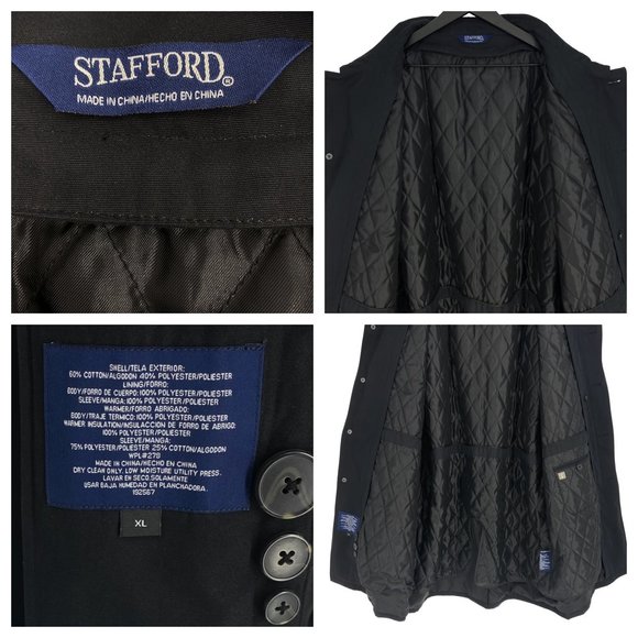 STAFFORD Removable Quilted Interliner Dress Coat - Picture 15 of 16